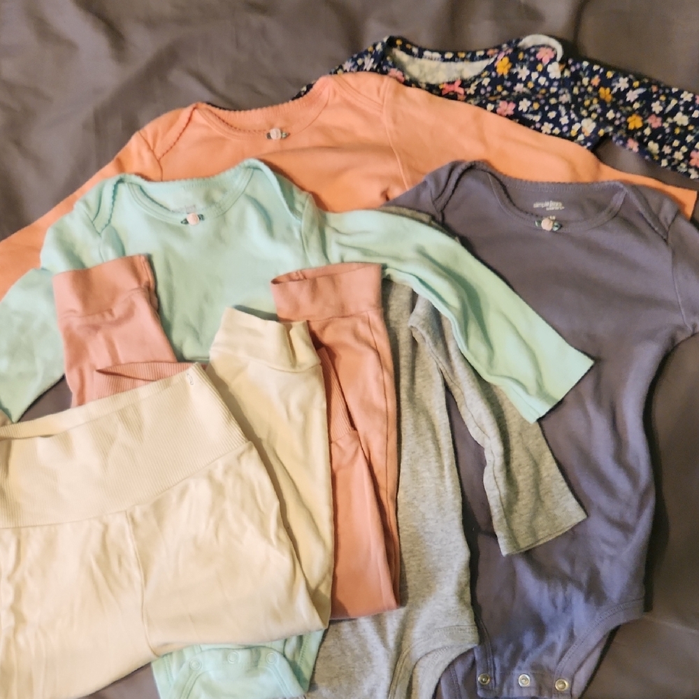 Assorted Colorful Kids Long Sleeve Bodysuits